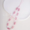 ins Sweet fairy style butterfly phone chain, versatile colorful beaded woven transparent phone lanyard, chain bag and pendant Specification image